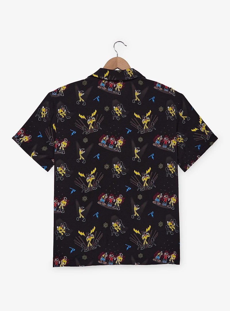 Disney A Goofy Movie Powerline Allover Print Woven Button-Up — BoxLunch Exclusive