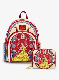Loungefly Disney Beauty and the Beast Belle Stained Glass Portrait Mini Backpack - BoxLunch Exclusive