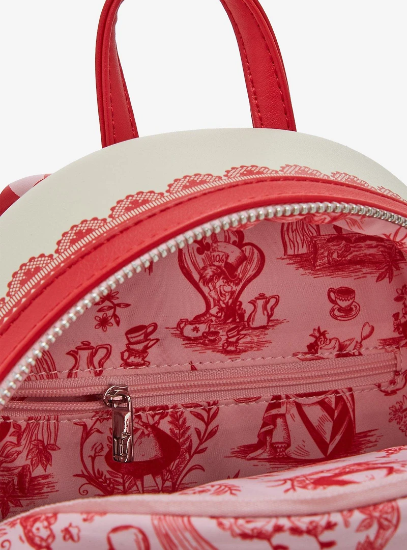 Loungefly Disney Alice in Wonderland Tonal Alice Floral Mini Backpack - BoxLunch Exclusive