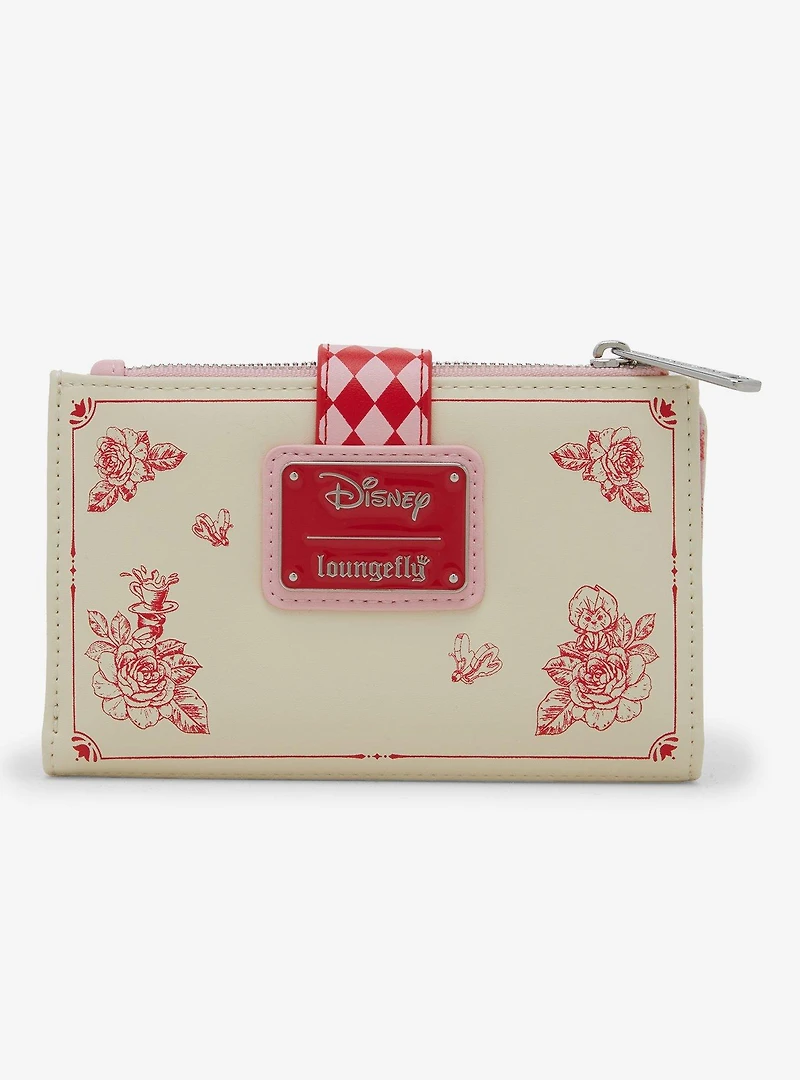 Loungefly Disney Alice in Wonderland Tonal Cheshire Cat Floral Wallet - BoxLunch Exclusive