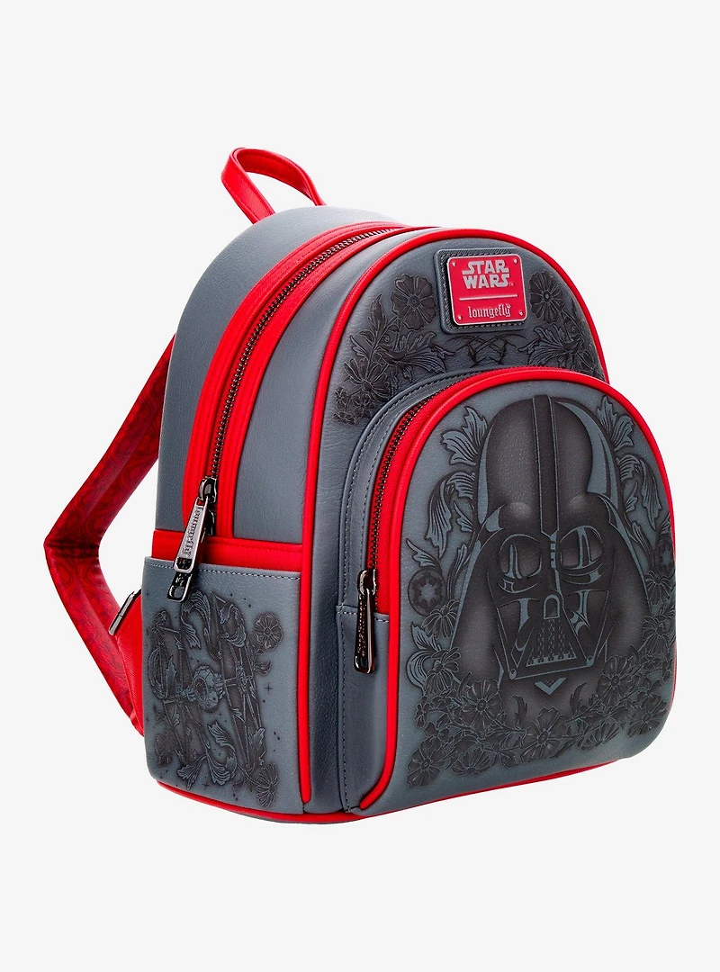 Loungefly Star Wars Darth Vader Embossed Floral Mini Backpack - BoxLunch Exclusive