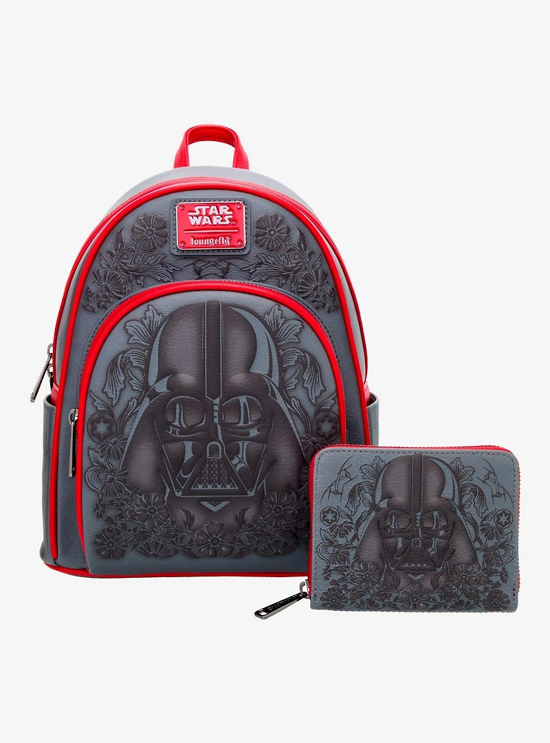Loungefly Star Wars Darth Vader Embossed Floral Wallet - BoxLunch Exclusive