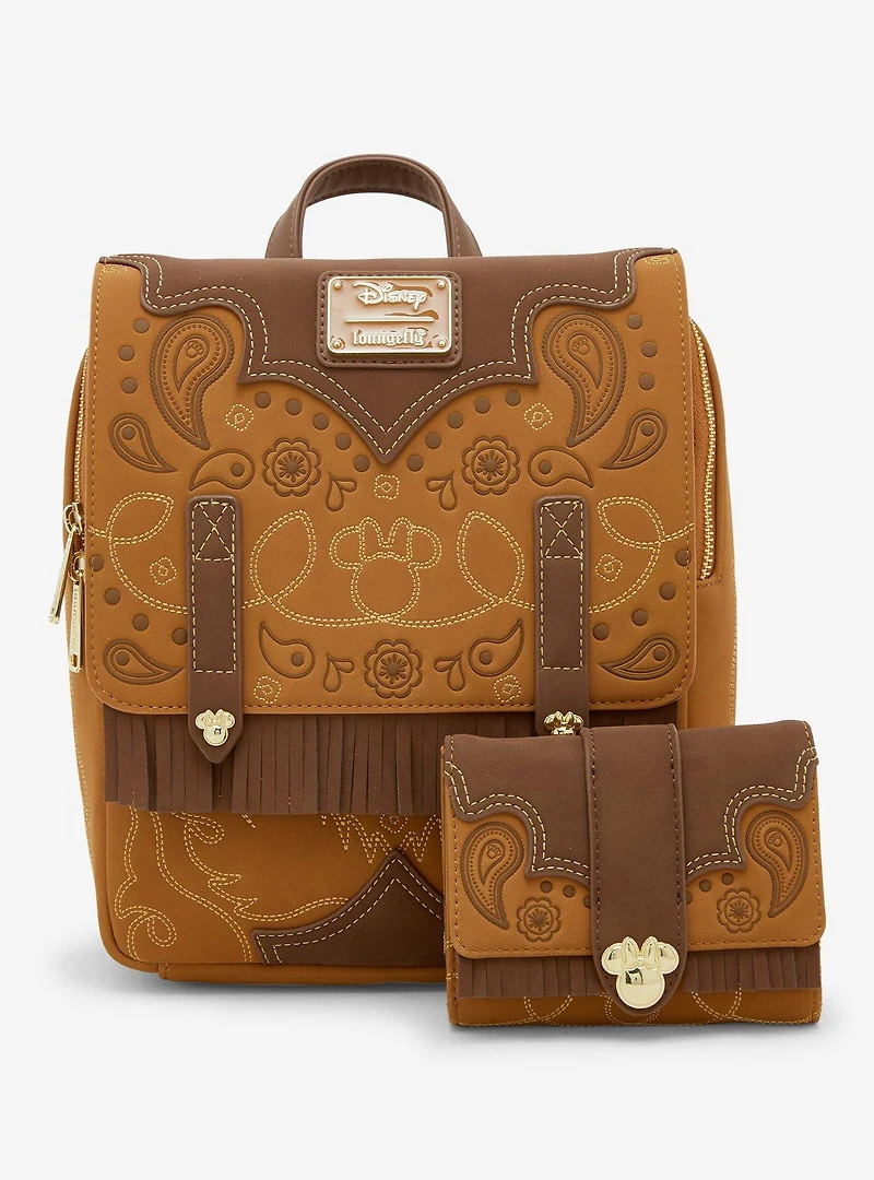 Loungefly Disney Minnie Mouse Western Patterned Mini Backpack - BoxLunch Exclusive