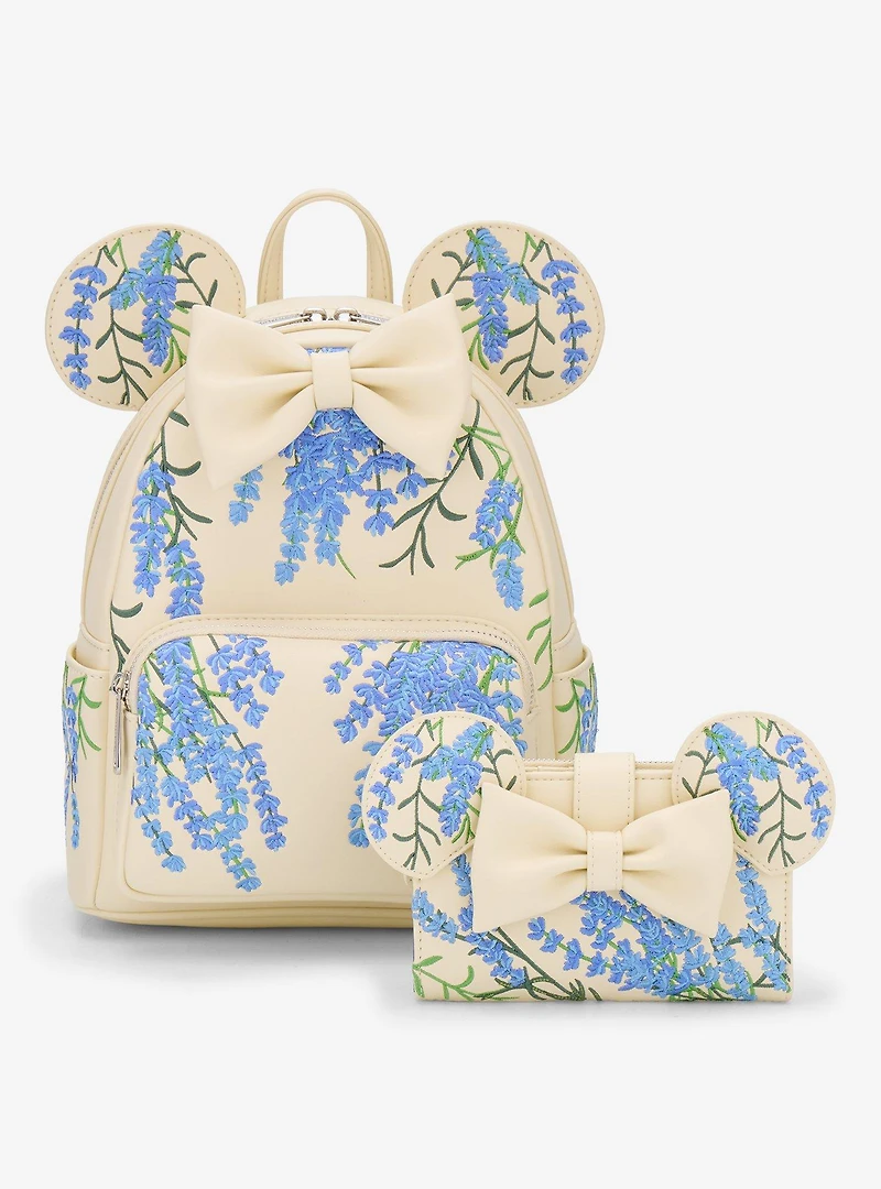 Loungefly Disney Minnie Mouse Blue Floral Wallet — BoxLunch Exclusive