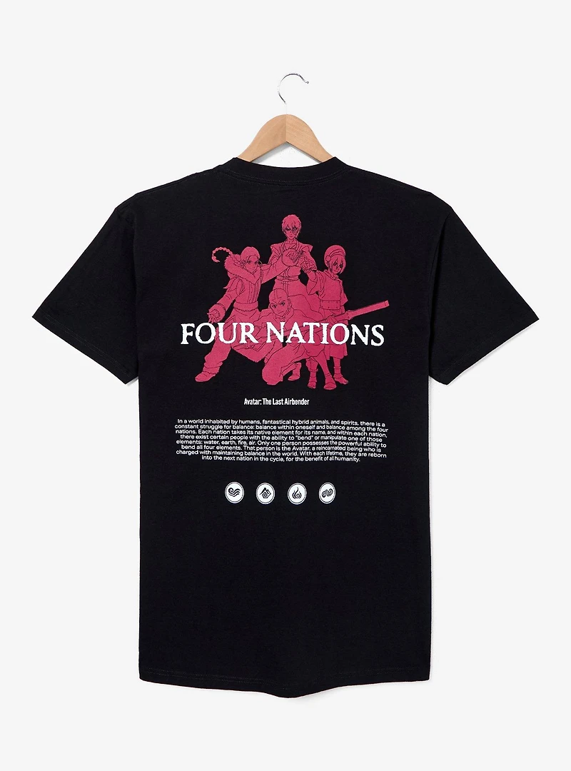 Avatar: The Last Airbender Four Nations T-Shirt — BoxLunch Exclusive