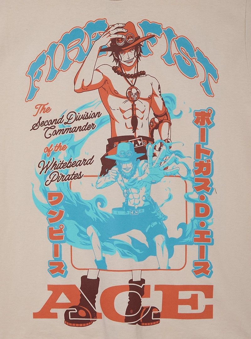 One Piece Portgas D. Ace Fire Fist Tonal T-Shirt - BoxLunch Exclusive