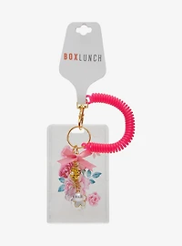 Floral Acrylic ID Sleeve Wristlet