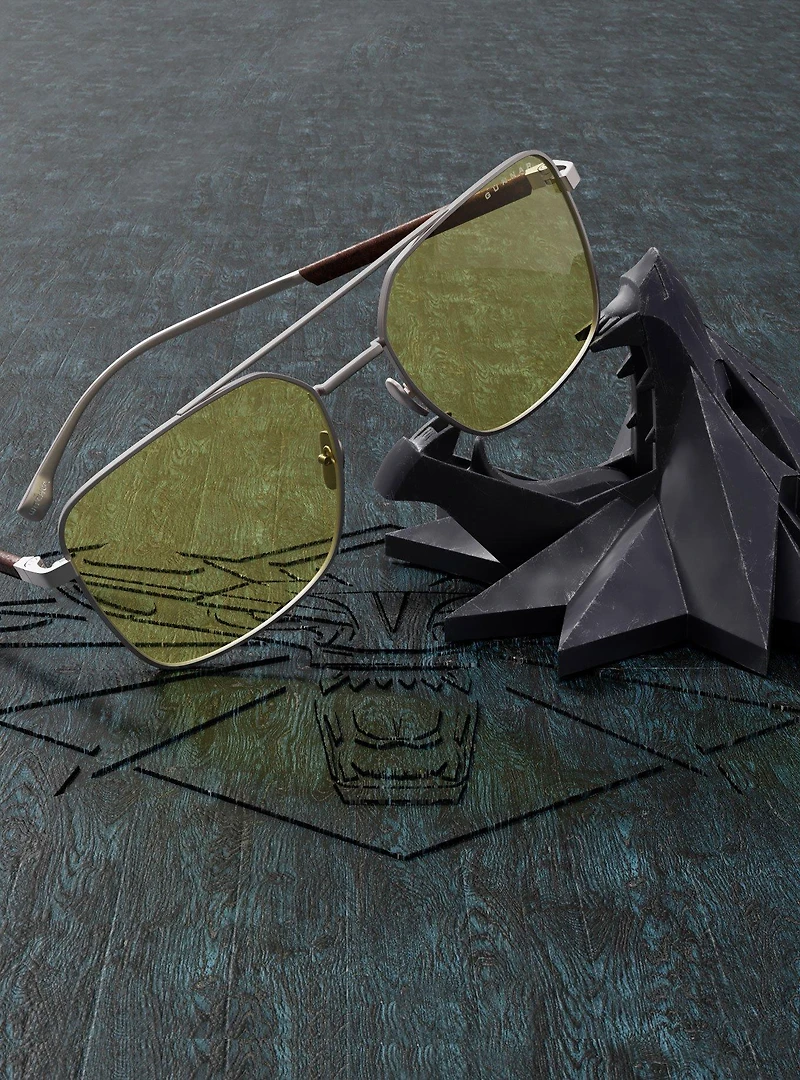 Witcher x GUNNAR White Wolf Amber Tint Blue Light Glasses