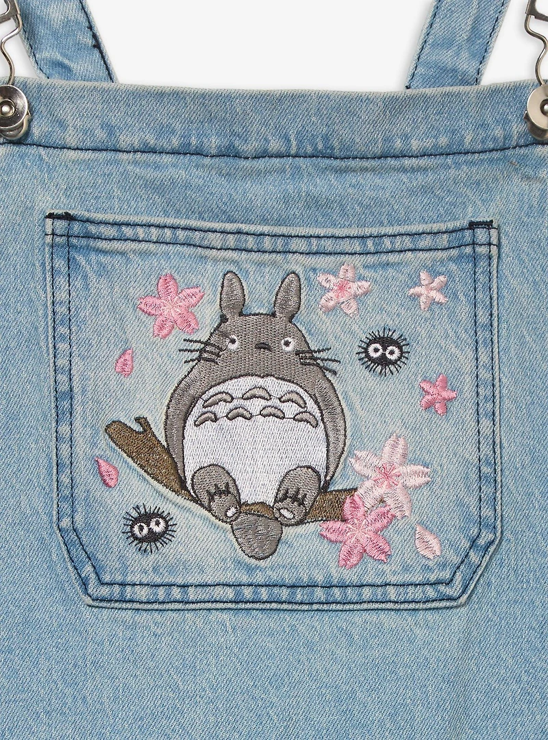 Studio Ghibli® My Neighbor Totoro Cherry Blossom Embroidered Women's Overalls - BoxLunch Exclusive