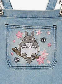 Studio Ghibli® My Neighbor Totoro Cherry Blossom Embroidered Women's Overalls - BoxLunch Exclusive