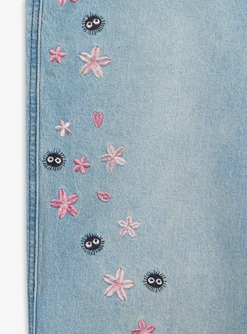 Studio Ghibli® My Neighbor Totoro Cherry Blossom Embroidered Women's Overalls - BoxLunch Exclusive