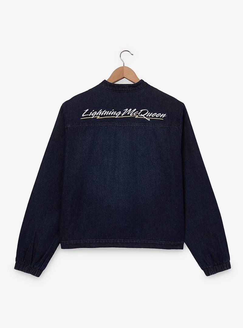 Disney Pixar Cars Cropped Women's Denim Moto Jacket — BoxLunch Exclusive