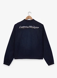 Disney Pixar Cars Cropped Women's Denim Moto Jacket — BoxLunch Exclusive