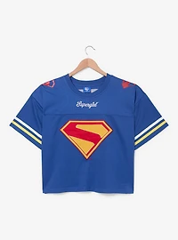 DC Comics Supergirl Kara Women's Plus Cropped Football Jersey - BoxLunch Exclusive