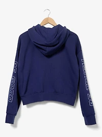 DC Supergirl Embroidered Patches Women's Cropped Zippered Hoodie - BoxLunch Exclusive