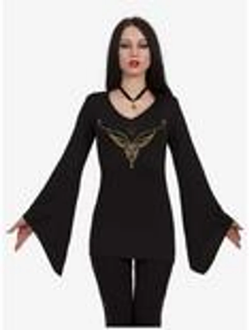 the Lord of Rings Elven Necklace V Neck Goth Sleeve Top