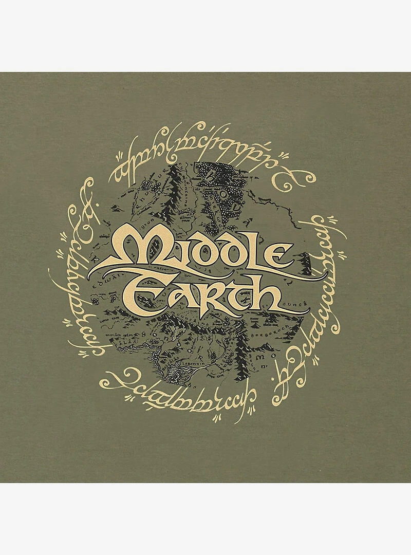 the Lord of Rings Middle Earth T-Shirt Olive