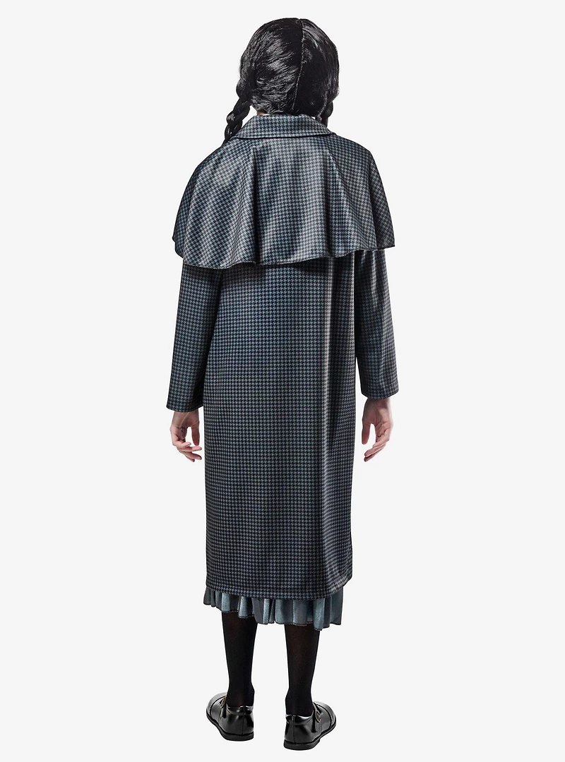 Wednesday Grey Houndstooth Print Coat