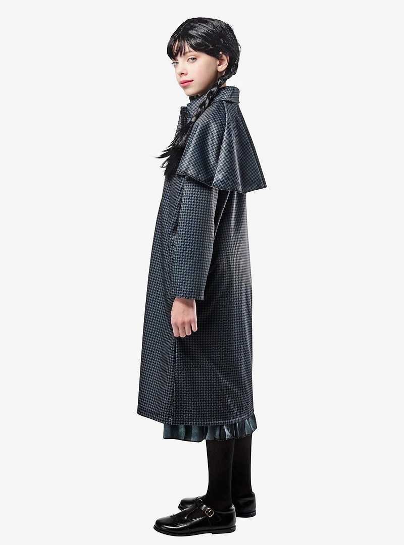 Wednesday Grey Houndstooth Print Coat
