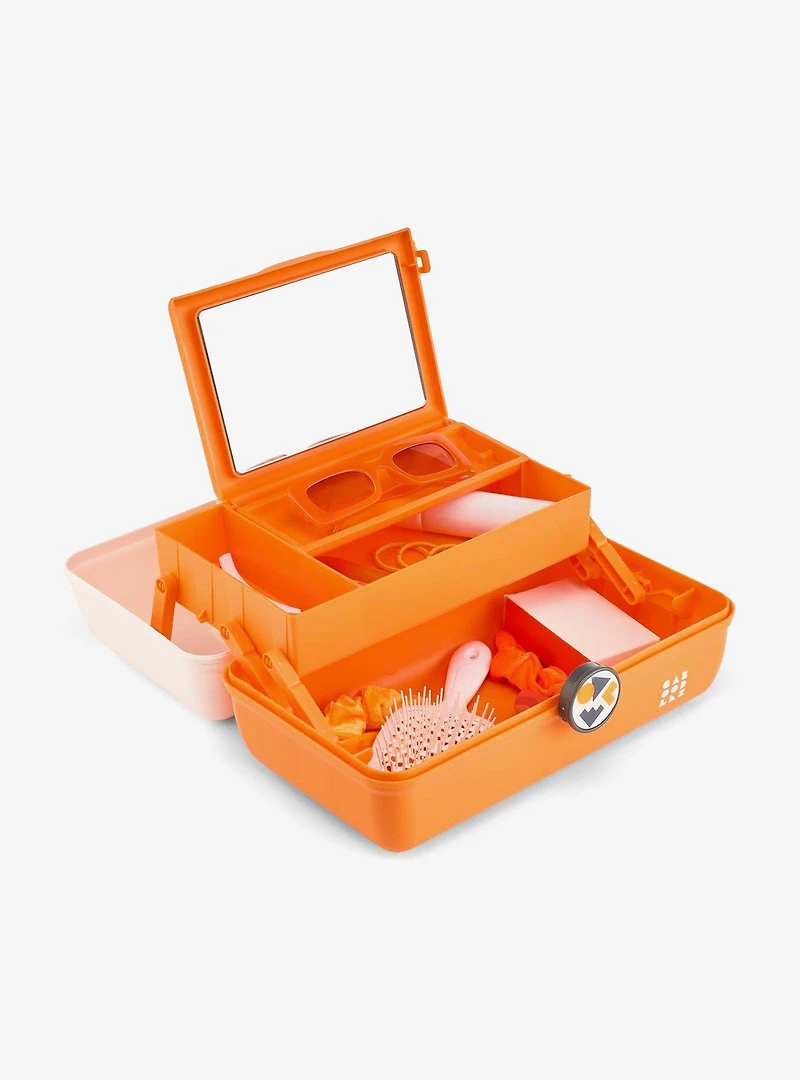Caboodles School Spirit On-The-Go Girl White Over Orange