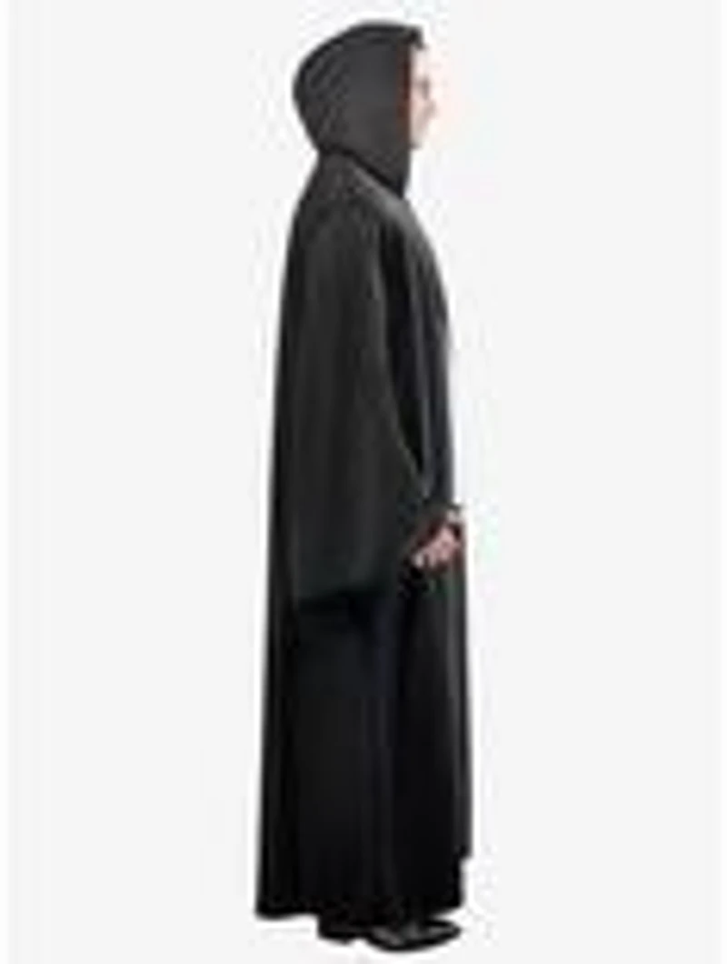 Black Full Length Hooded Renaissance Cloak