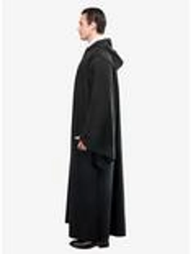 Black Full Length Hooded Renaissance Cloak