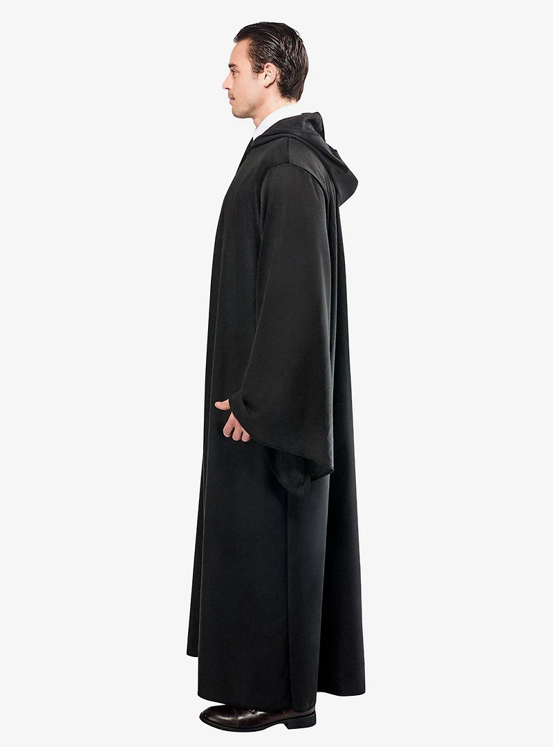 Black Full Length Hooded Renaissance Cloak