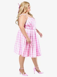 Barbie Perfect Day Pink Gingham Dress Plus