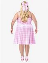 Barbie Perfect Day Pink Gingham Dress Plus