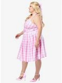 Barbie Perfect Day Pink Gingham Dress Plus