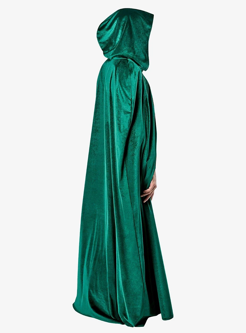 Green Full Length Hooded Renaissance Cloak