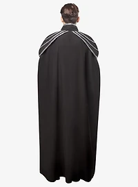 Black Full Length Renaissance Cape with Chain Accents