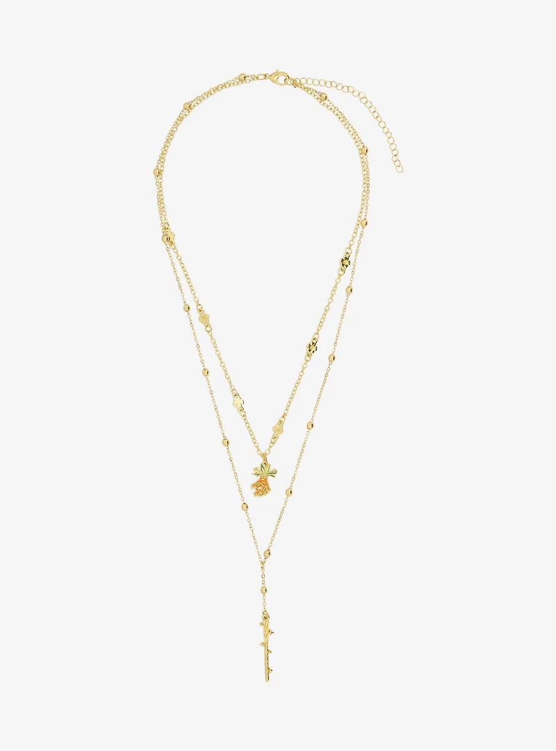 Harry Potter Mandrake and Wand Layered Necklace - BoxLunch Exclusive