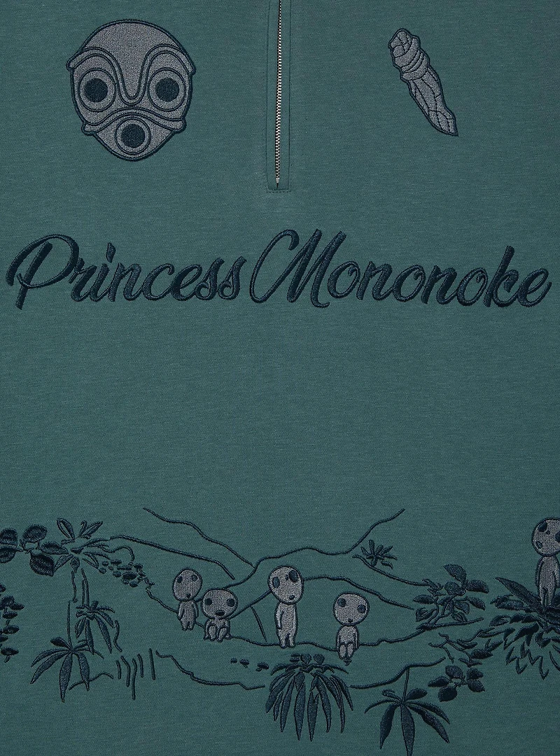 Studio Ghibli® Princess Mononoke Icons Quarter Zip Crewneck — BoxLunch Exclusive