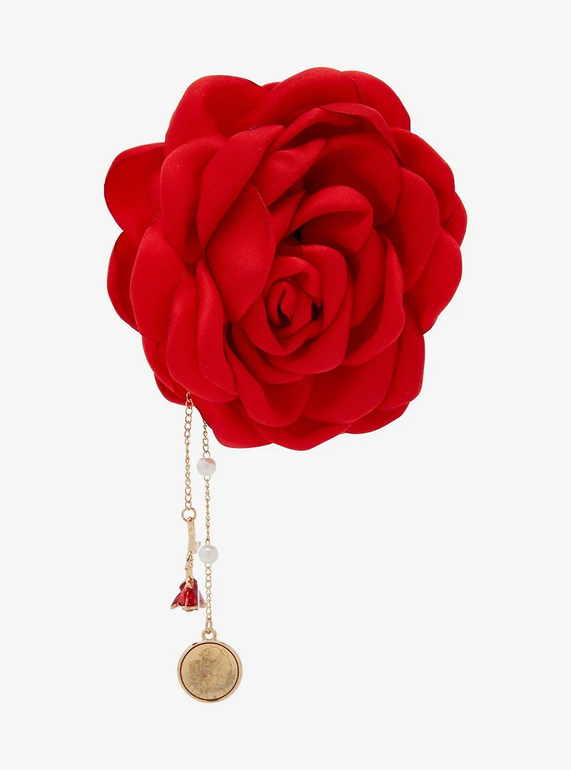 Disney Beauty and the Beast Rose Fabric Claw Clip — BoxLunch Exclusive