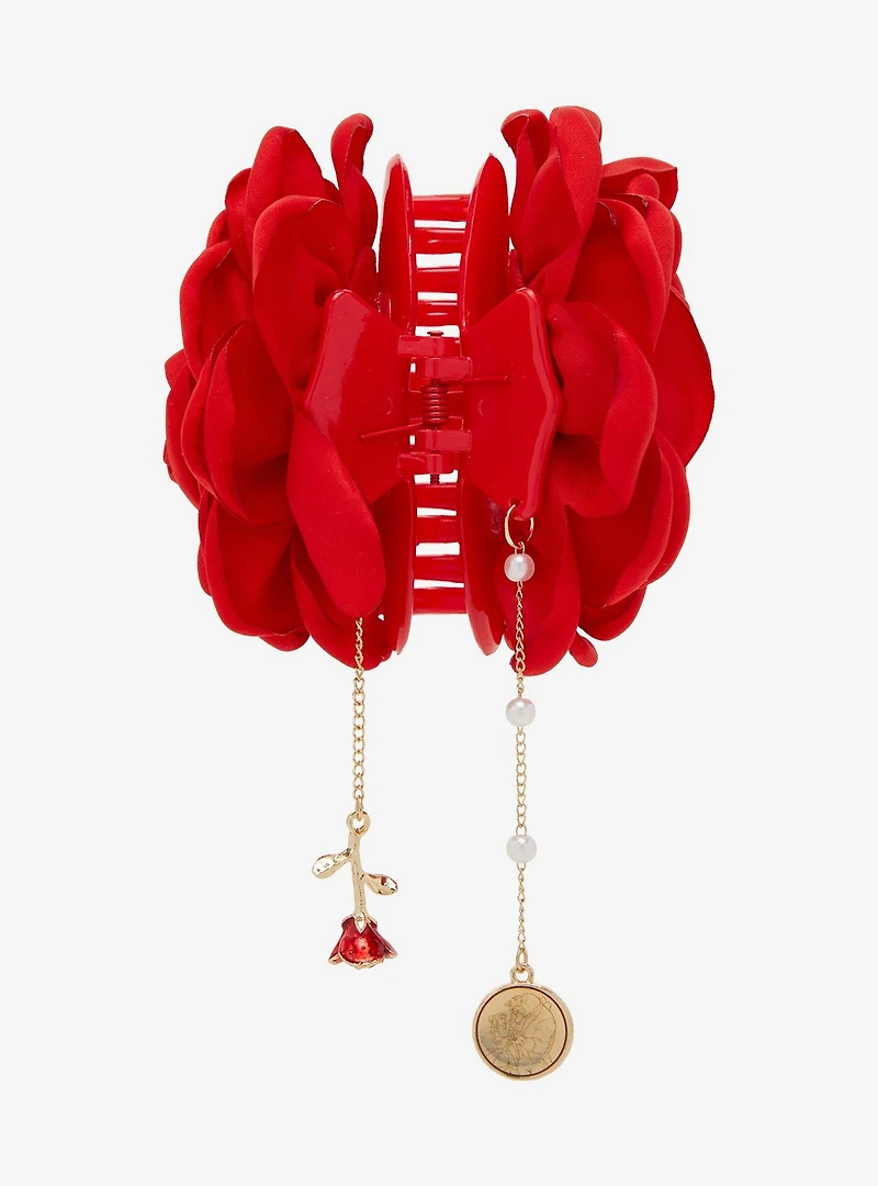 Disney Beauty and the Beast Rose Fabric Claw Clip — BoxLunch Exclusive