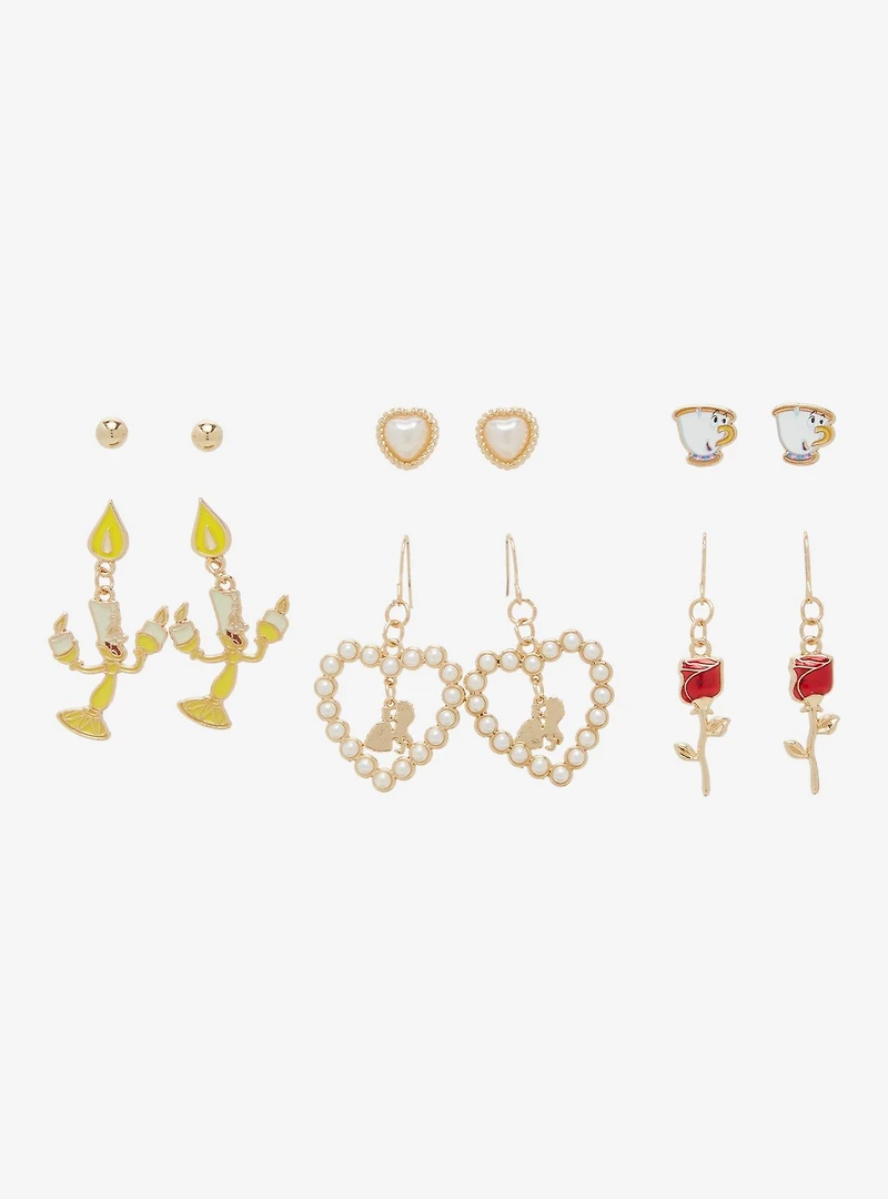 Disney Beauty and the Beast Icons Earring Set — BoxLunch Exclusive