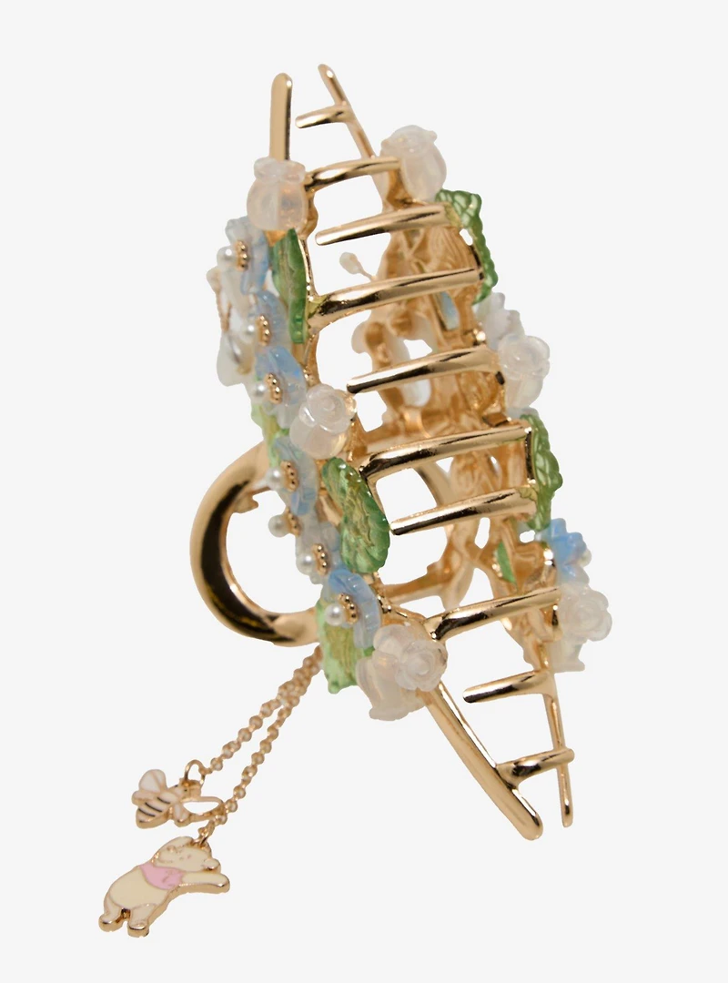 Disney Winnie the Pooh Floral Metal Claw Clip with Charms - BoxLunch Exclusive