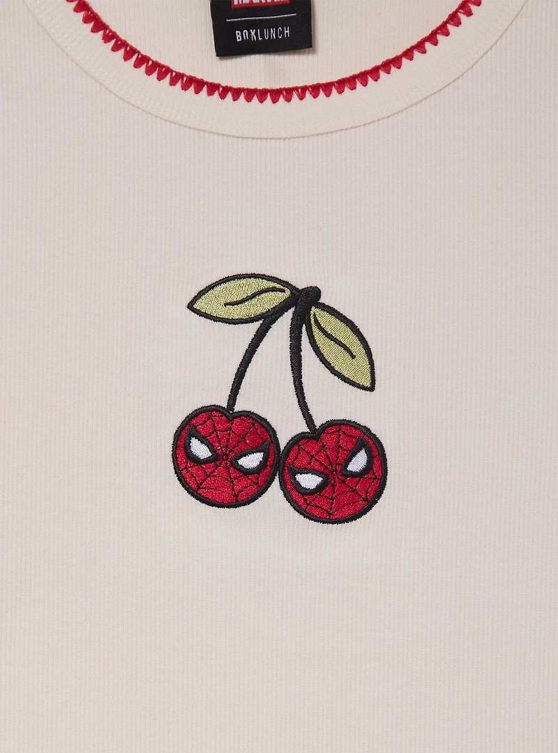 Marvel Spider-Man Cherries Embroidered Women's Tank Top - BoxLunch Exclusive