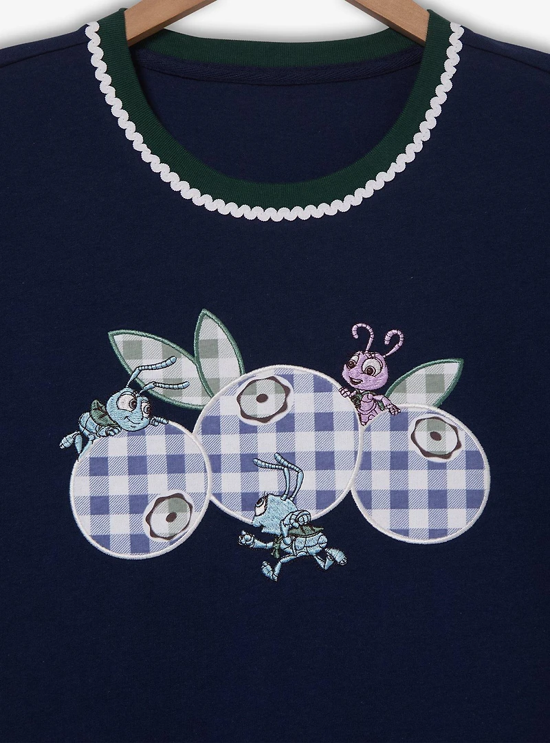 Disney Pixar A Bug's Life Blueberry Gingham Women's T-Shirt — BoxLunch Exclusive