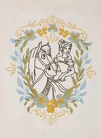 Disney Beauty and the Beast Belle & Phillipe Floral Women's T-Shirt — BoxLunch Exclusive