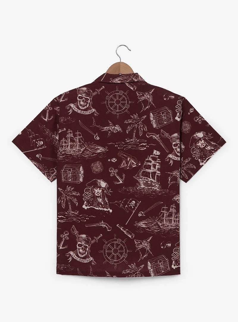 Disney Pirates of the Caribbean Icons Allover Print Woven Button-Up - BoxLunch Exclusive