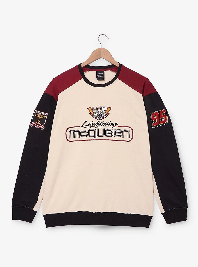 Disney Pixar Cars Lightning McQueen Color Block Crewneck — BoxLunch Exclusive