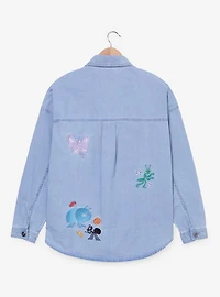 Disney Pixar A Bug's Life Embroidered Women's Long Sleeve Button-Up — BoxLunch Exclusive