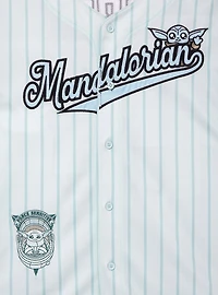 Star Wars The Mandalorian Grogu Women's Cropped Striped Baseball Jersey - BoxLunch Exclusive