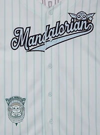 Star Wars The Mandalorian Grogu Women's Plus Cropped Striped Baseball Jersey - BoxLunch Exclusive