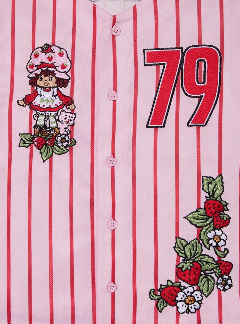 Strawberry Shortcake Women's Cropped Baseball Jersey — BoxLunch Exclusive