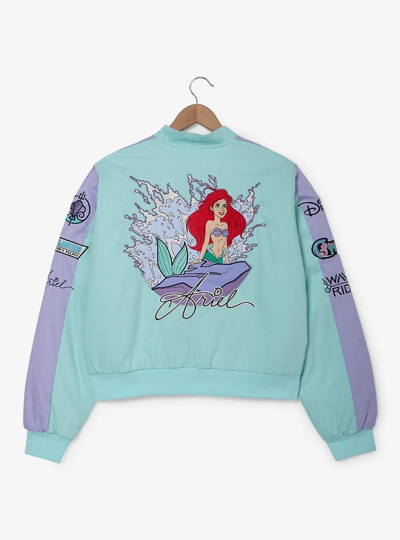 Disney The Little Mermaid Women's Plus Cropped Racing Jacket - BoxLunch Exclusive
