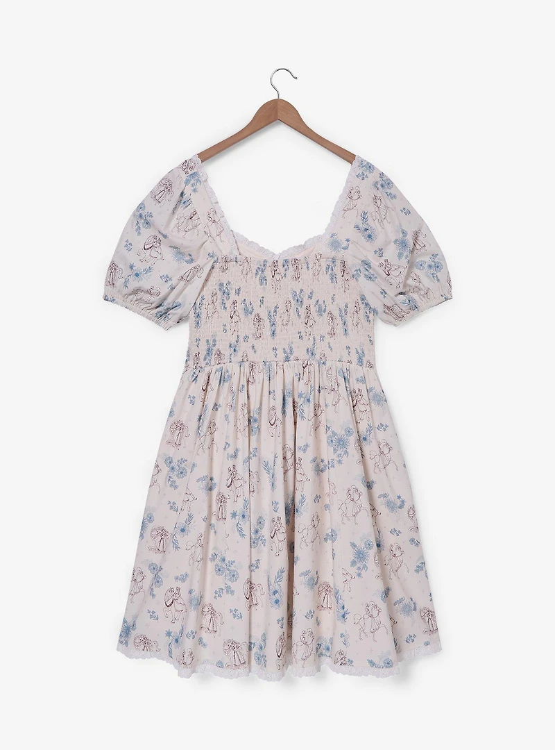 Disney Princess Floral Horses Allover Print Plus Dress - BoxLunch Exclusive