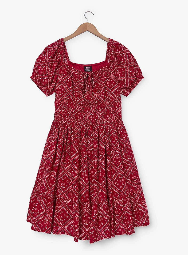 Marvel Spider-Man Cherries Bandanna Allover Print Plus Dress - Boxlunch Exclusive